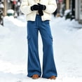 thumbnail image 3 of Auralook Women's Fleece Lined Yoga Pants with Pockets Soft High Waist Flare Leggings Winter Warm Pants, 3 of 6