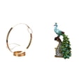 thumbnail image 1 of Portabotellas de vino,Soporte para botellas de vino,soporte para botellas de vino,estante de hierro,Figura de escritorio,Estante de estatua de pavo real para escritorio,decoración del, 1 of 8