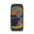 thumbnail image 2 of Secure Travel Neck Wallet Passport Holder Adjustable Strap For Men & Women 6*7.5in Colorful Flowers & Peace Signs, 2 of 6