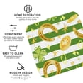 thumbnail image 3 of Honeii Watercolor St Patrick Day print Leather Coaster Set of 4, ideal for safeguarding your furniture from drinks spills and effortless cleanup-Square, 3 of 6