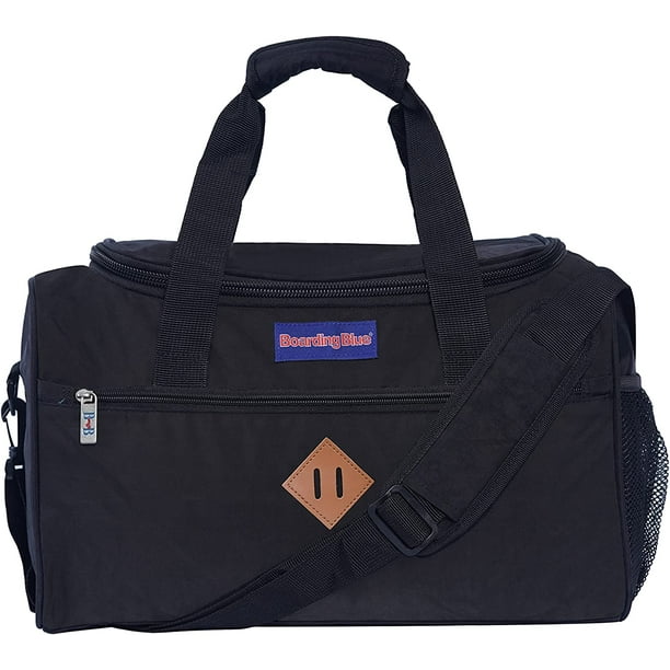 17" Personal Item Underseat Duffel bag for United Airlines Small Carry on Black