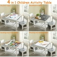 thumbnail image 2 of Kids Table and Chair Set, 3 in 1 Wooden Activity Table with Storage Drawer for Toddlers Drawing, Reading, Crafts, Play, 2 in 1 Detachable Tabletop Table and Chair Set for Home, Nursery, Playroom, 2 of 6