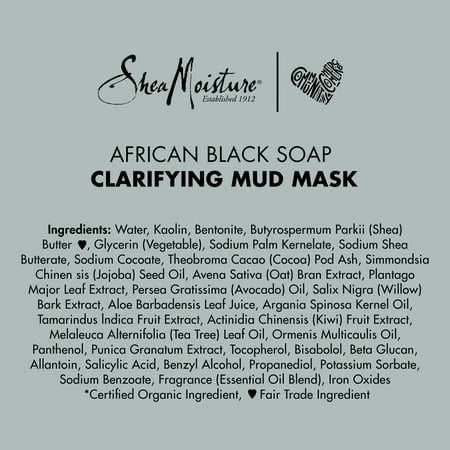 SheaMoisture Clarifying Mud Mask African Black Soap, 6 oz