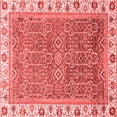 thumbnail image 1 of Ahgly Company Indoor Square Abstract Red Modern Area Rugs, 4' Square, 1 of 4