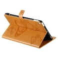 thumbnail image 4 of Étui pour iPad 10.2 Pouces 9e 8e 7e Génération, Folio Ajusté en Cuir PU Papillon en Relief Support Intelligent Réveil/sommeil Automatique Protection Antichoc Dos TPU, Jaune, 4 of 6