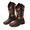 Brown, variant on Women's Sunflower Embroidery Cowboy Boots, Low Heel, Brown, Size 10