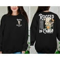 thumbnail image 3 of Fiaer Women Christian Sweatshirt Floral Graphic Plus Size Pullover Crew Neck Long Sleeve Baggy Trendy Tops Black L, 3 of 4