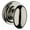 Silver, variant on Baldwin Reserve Hdelltrr141 Half Dummy Ellipse Knob and Traditional Round Rose Bright Nickel Finish