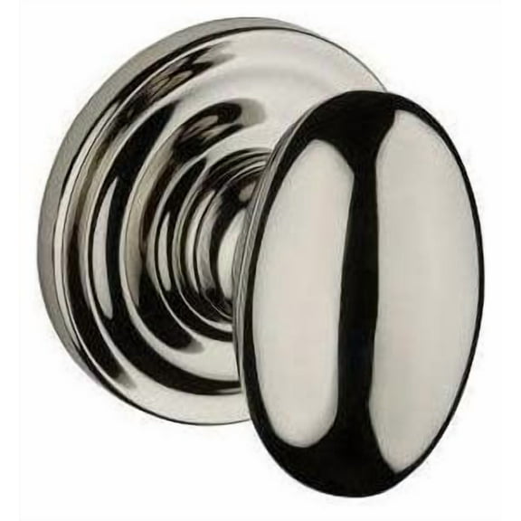 Baldwin Reserve Hdelltrr141 Half Dummy Ellipse Knob and Traditional Round Rose Bright Nickel Finish
