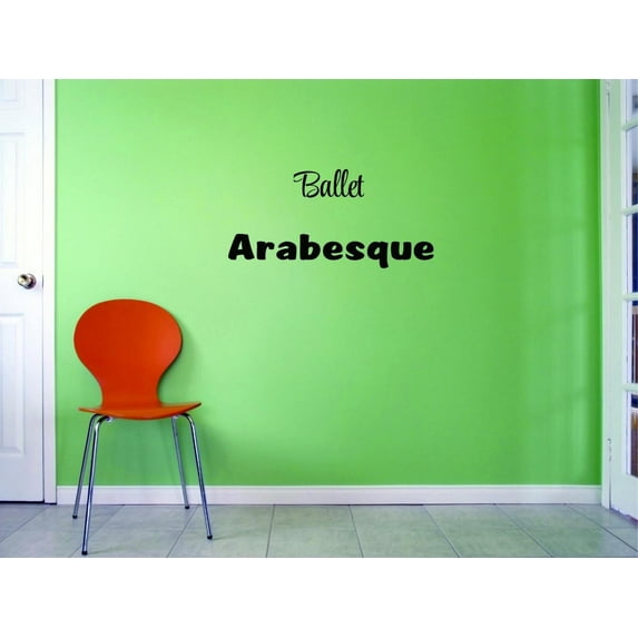 Custom Decals Ballet Arabesque Wall Art Size: 8 X 20 Inches Color: Black