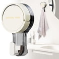 thumbnail image 2 of Heavy Duty Vacuum Suction Cup Hooks for Bathroom and Kitchen - No Drill, Waterproof, Reusable & Durable Wall Hangers for Towels, Loofahs, and Coats - Works on Glass and Tile, 1Pc,White, 2 of 9