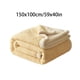 thumbnail image 3 of Manta de forro polar de 59 x 40 pulgadas para sofá, suave, cálida y esponjosa, color crema liso, decorativa y a rayas, ideal para regalar., 3 of 6