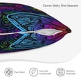 thumbnail image 5 of Bingfone Indian Mandalas Dragonfly Linen Throw Pillow Covers Cushion Case Pocket Button Vintage Farmhouse Pillowcase for Sofa Couch Bed 20"x20", 5 of 9