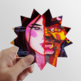 thumbnail image 1 of Disillusionment Abstracy Art Sun Vinyl Sticker Luggage Graffiti Flower Decal, 1 of 3