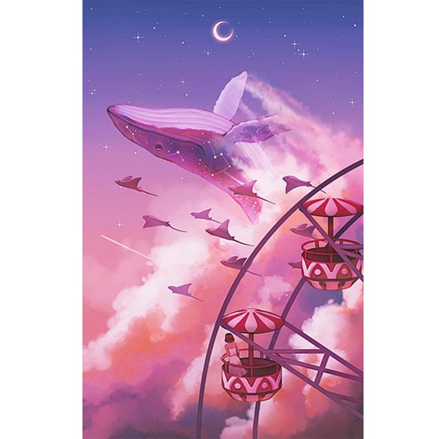 Pintura de diamante 5D DIY completo redondo taladro dirigible Kit decoración del hogar arte artesanal JShteea El nuevo