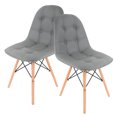 thumbnail image 1 of Set De Sillas Estilo Eames Tapizadas En Vinipiel Gris GN-PUEC01, 1 of 8