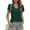Green, variant on Women's Petal Sleeve Tops V Neck Short Sleeve Shirts Summer Casual Tshirts Loose Fit Blouses, L(US 12-14)