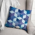 thumbnail image 3 of Creative Products Blue and Red Patchwork 18x18 Spun Poly Pillow, 3 of 3