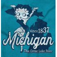 thumbnail image 2 of Michigan MI State Pride Betty Boop Women's Graphic T Shirt Tees Brisco Brands S, 2 of 6