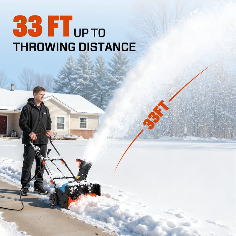 Senix, Electric Snow Blower, 21-Inch 15A, 12-Inch Clearing Depth