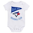 thumbnail image 2 of Newborn & Infant Toronto Blue Jays 3-Pack Fan Pennant Bodysuit Set, 2 of 4