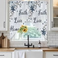 thumbnail image 6 of Texas Star Country Swag Valances for Windows, Kitchen Curtains 36 Inch Length 2 Panels Set, Blue Farmhouse Branches Short Curtains for Small Windows Rod Pocket Cafe Curtains Drapes 28"x36", 6 of 8