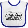 thumbnail image 3 of Inktastic From Little Rock Arkansas in Black Distressed Text Boys or Girls Baby Bib, 3 of 4