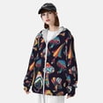 thumbnail image 3 of Kdxio Mushroom Doodle Print Women Men Sun Protection UPF 50+ Jackets Zip Up Long Sleeve Hoodie Hiking Lightweight with Pockets, 3 of 7