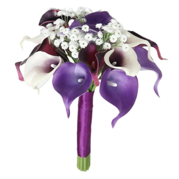 Purple Calla Lily Corsage and Boutonniere Set for Weddings, Proms, and Special Occasions