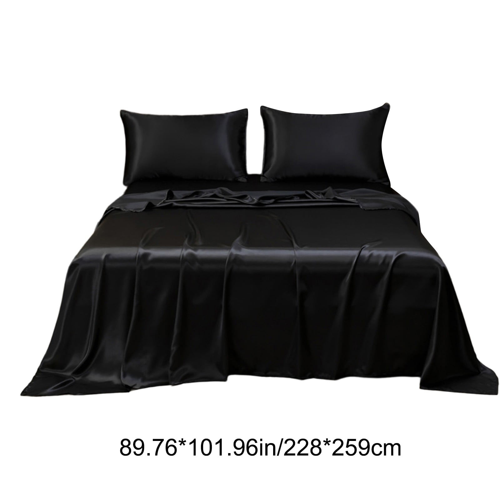 Silk Sheet Set Hotel Quality, Soft Matte Satin, Elegant Deep Pocket Fitted, Flat Pillowcase, Bedroom Decor, Lightweight Breathable, Queen Size, 100% Silk, Luxurious Sleep Experience, Hotel
