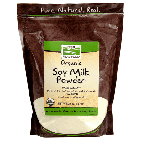 NOW Foods, Organic Soy Milk Powder, Instant Mix Dairy Alternative, 20-Ounce (Packaging May Vary)