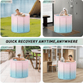 thumbnail image 4 of MINGYI Foldable Bathtub for Adults ,27.5in PVC Portable Soaking Bath Tub for Shower Stall, Freestanding Non-Inflatable Hot Ice Bath Tub for Home Indoors Outdoors Gyms (Blue+Pink), 4 of 10