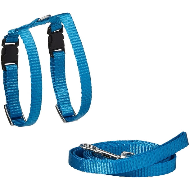 Juego de arneses y correas para hurones Marshall Pet, 122 cm, nailon, azul