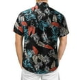 thumbnail image 3 of ZXLBBD Mens Spring Summer Hawaiian Beach Tropical Button Up Printed Short Sleeve Shirt Casual Outdoor Comfort Daily Wear, 3 of 7