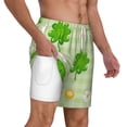 thumbnail image 3 of Picia St Patrick's Day11 pattern Mens Swim Trunks with Compression Liner Stretch Beach Shorts Quick Dry with Zipper Pockets No-Chafing Board Shorts-Large, 3 of 9