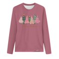 thumbnail image 3 of Birdeem Mode Femmes Décontracté Manches Longues Imprimé Col Rond T-Shirt Ample Blouse Tops, 3 of 12