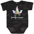 thumbnail image 3 of Inktastic Secretly a Unicorn flowers and horn Boys or Girls Baby Bodysuit, 3 of 5