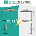 Walsunny Patio Offset Umbrella Easy Tilt Adjustment,Crank and Cross