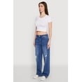 thumbnail image 3 of Womens WAX Whiskered Ombre Distressed Jeans, 3 of 5