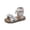Silver, variant on SGMVNU Toddler Girls Sandals and Pearls Strappy Dress Sandals Open Toe Flat Sandals Summer Shoes for Little/Big Kids Beige Size 4.5-5 Years