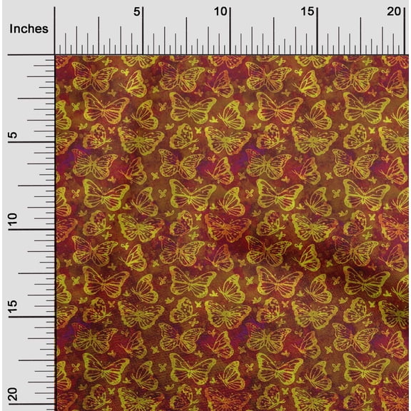 oneOone Velvet Brown Fabric Batik Quilting Supplies Print Sewing Fabric By The Yard 58 Inch Wide - PI