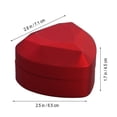thumbnail image 4 of Boîte à Bagues de Stockage en Forme de Cœur Éclairé pour la Saint-Valentin de Mariage (Rouge), 4 of 8