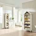 thumbnail image 6 of IFGET 75.9" Tall Arch Bathroom Cabinet with Adjustable Storage Shelves, Freestanding Wood Storage Cabinet for Bathroom, 6 of 6