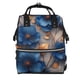 thumbnail image 1 of Easygdp Elegant Blue Gold Blooms para Bolsa de Bebé de Gran Capacidad con Múltiples Bolsillos, Bolsa de Pañales para Padres, Bolsa de Viaje Organizada y Elegante, 1 of 6