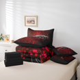 thumbnail image 6 of Feelyou Sports Car Lover Bedding Comforter Set 7 Pieces for Boy, Red Honeycomb Abstract Full Bedding Set, Racing Car Theme Reversible Fitted Sheet Flat Sheet, Super Cozy Room Decor, 6 of 8