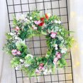 thumbnail image 2 of 2025 Artificial Spring Wreath, Decorative Floral Wreath for Party Office Restaurant, Quality Silk Flowers Rattan Ring Green Leaves, Summer Door Decor, 2 of 5