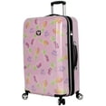 thumbnail image 2 of Betsey Johnson 26 Inch Checked Luggage Collection - Expandable Scratch Resistant (ABS + PC) Hardside Suitcase - Designer Lightweight Bag with 8-Rolling Spinner Wheels (26IN, Colada), 2 of 6