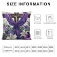 thumbnail image 6 of Nawypu  Emotion Easter Throw Pillow Covers  2pcs, He is Risen Spring Farmhouse Holiday Purple Cushion Case for Home Sofa Couch Decoration  18x18in, 6 of 6