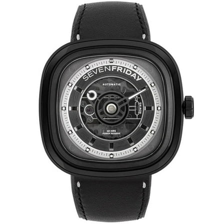 SevenFriday T1-04 Men's T Series T BLACK Strap Automatic Watch