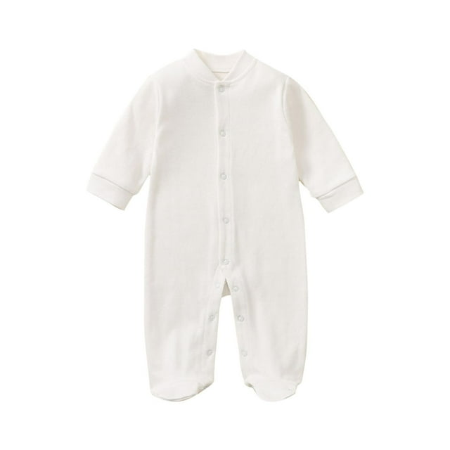 Yuyuzo Baby Pajamas Rompers Spring Fall Long Sleeve Footie Pjs Jumpsuit Onesie Infant Zipper Sleepwear
